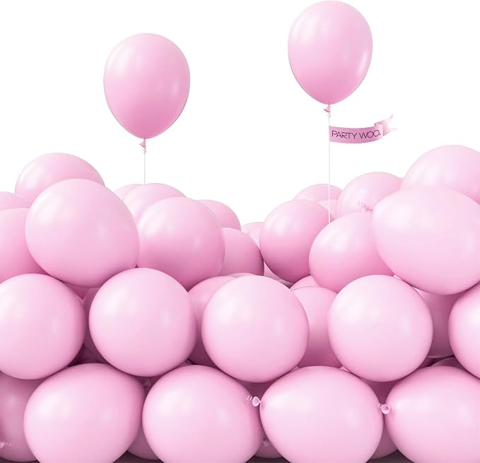 PartyWoo Baby Pink Balloons 50pcs Pastel Pale Light Pink Color | by PartyWoo