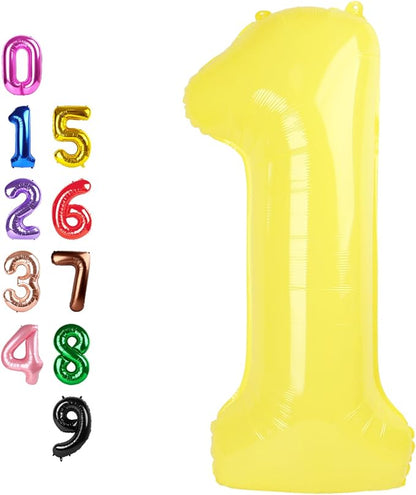 Number Balloons 1 Balloon Yellow by Enyeopd