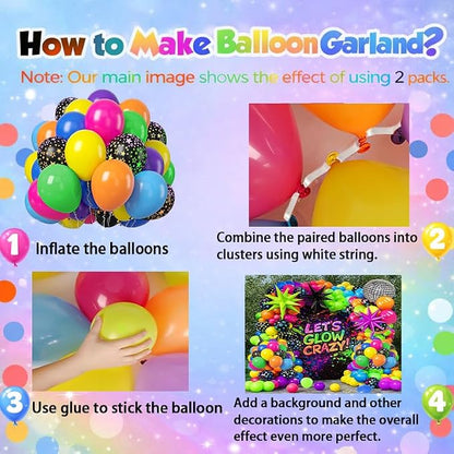 147PCS Neon Balloon Arch Garland Kit - Image 3