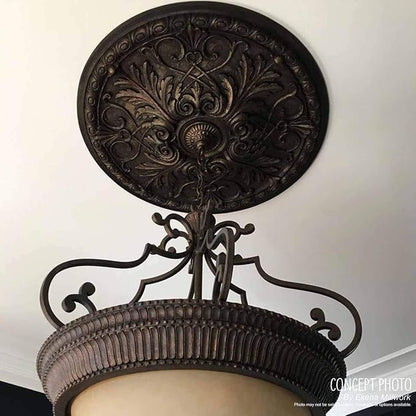 Ekena Millwork CM12BRFCS 12-1/2" x 3-7/8" x 3/4" Bradford Ceiling Medallion - Image 8