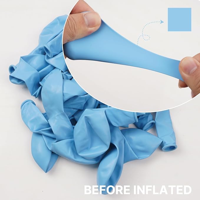 PartyWoo Light Balloons 100pcs Small Mini Pastel Sky Blue Balloons 5 Inch | - Image 4