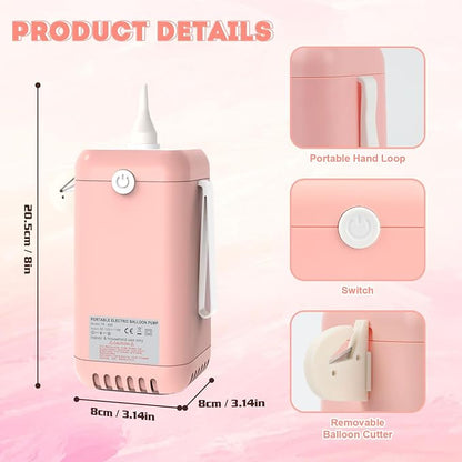 AXHJ Balloon Pump Electric Air Pumps, 2-in-1 Electric Air Balloon Pump，Balloon - Image 3