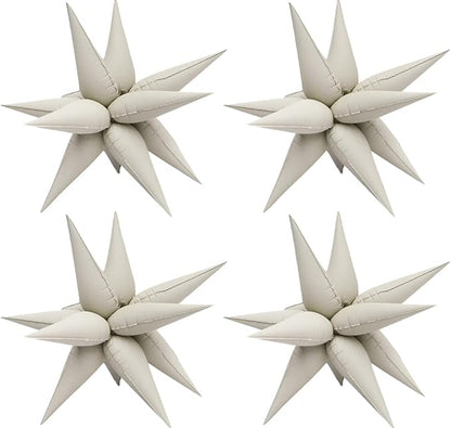 50pcs Matte White Sand 20' Water Drop Foil Cone Mylar Balloons Matte White Sand by Enimapod