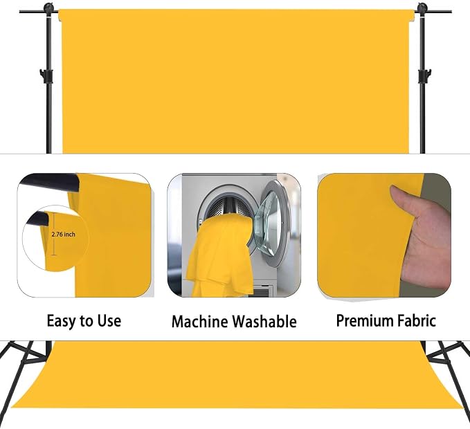 Yellow Photography Backdrop for Photoshoot, Fabric 10x10ft | Versatile Studio - Image 6