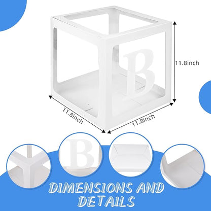 Baby Boxes with 4 Letters, 40 Blue Balloon - Image 3