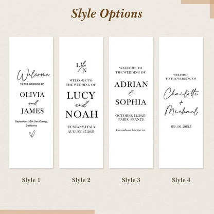 Custom Wedding Welcome Banner, Personalized Cotton Hanging Sign | - Image 5