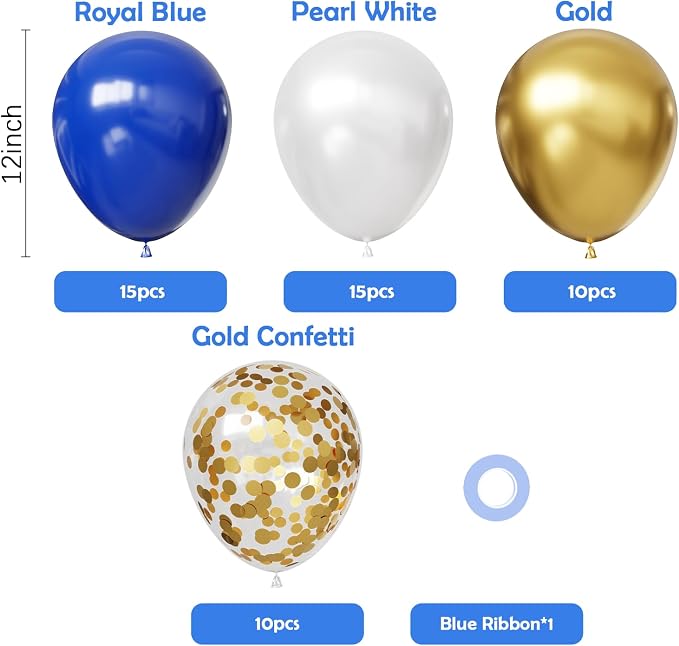 Blue and Gold Balloons - Image 2
