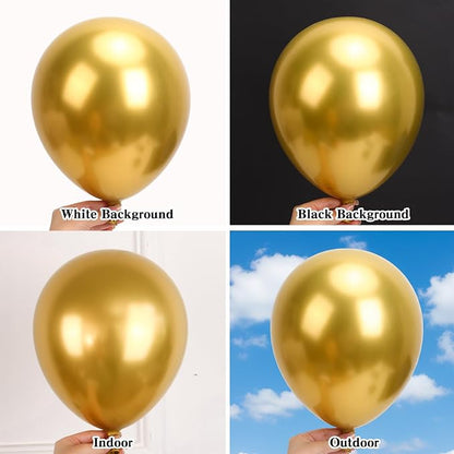 RUBFAC Balloons Metallic Gold Balloon Arch Different Sizes 154pcs | Balloon - Image 3