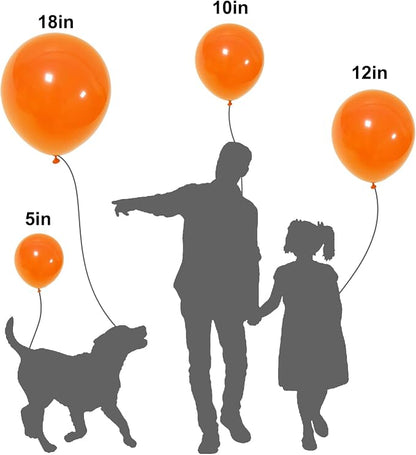 APLANET 150pcs Orange Balloons Different Sizes 18 12 10 5 Inch Burnt Orange - Image 3