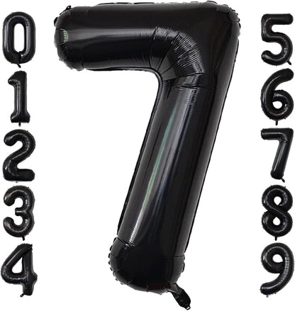 Number Balloons Black Party Balloon by United-UnicornsParty