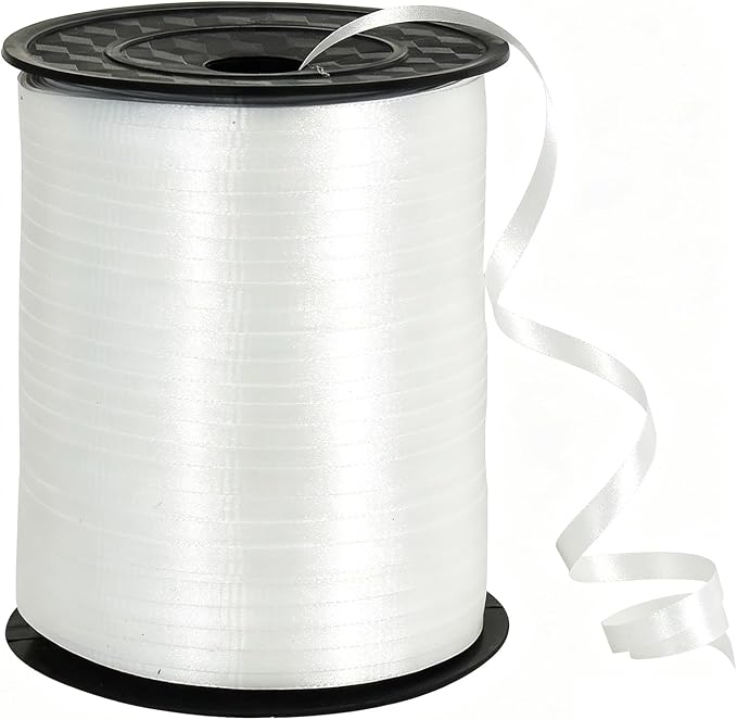 BEISHIDA 500 Yards Matte White Curling Ribbon Balloon String Crimped Ribbons by Beishida