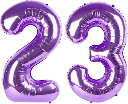 23 Balloon Number 40 Inch Purple Balloons by Mluchee
