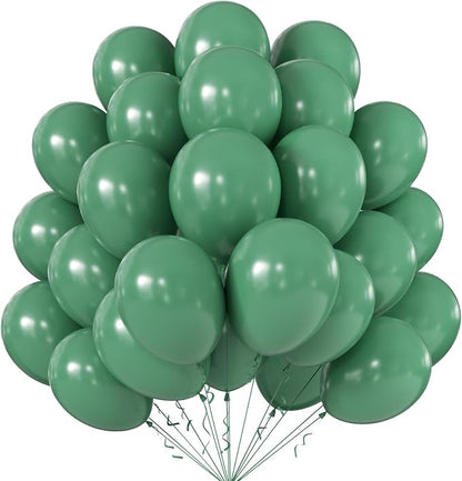 10 Inch Retro Bean Green Balloons by KALOR