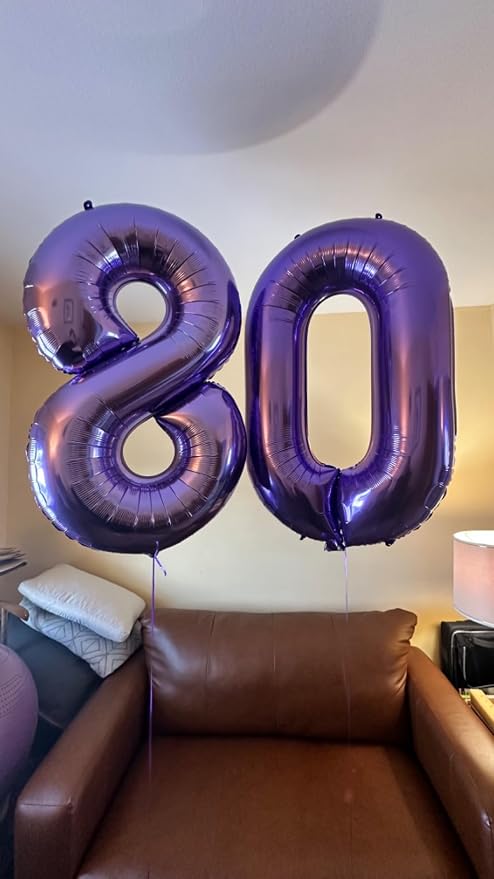 Number Balloons Purple 20 Balloon 40 inch - Image 4