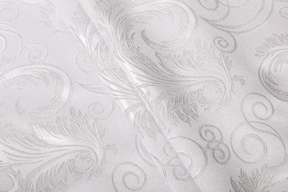 GLORY RUGS Jacquard Luxury Window 2 Panel Set White Curtain - Image 3