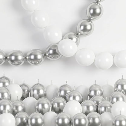 White and Silver Linking Balloons by Govpy