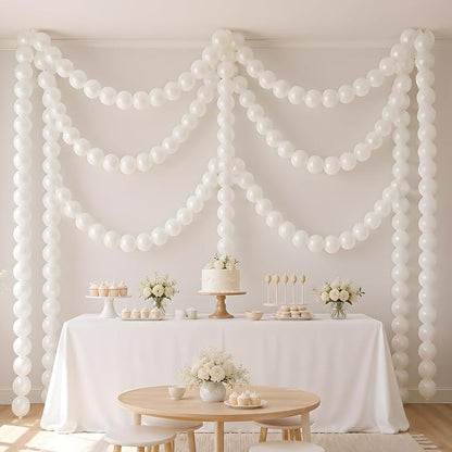 White Linking Balloons - Image 5