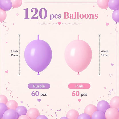 Pink Purple Link Balloons - Image 2
