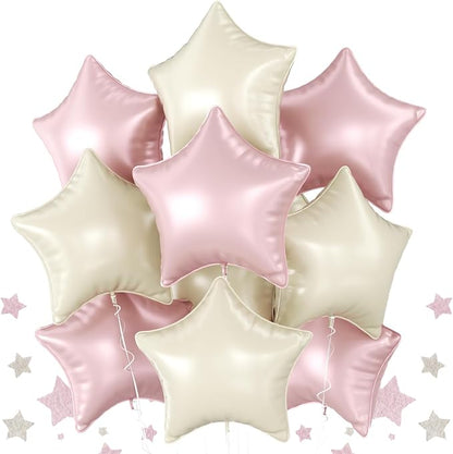 Biapian Baby Pink Star Foil Balloons, 18 Inch Stars Balloons by BIAPIAN