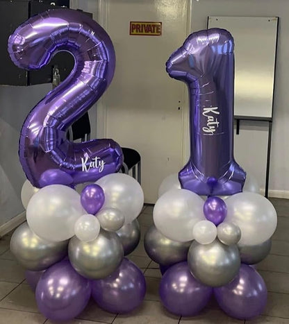 Number 23 Purple Balloons 40 Inch Giant Purple 23 Balloons 32 Number Balloons - Image 7