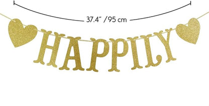 Happily Ever After Banner, Wedding Decorations, Engagement Anniversary Bridal - Image 2