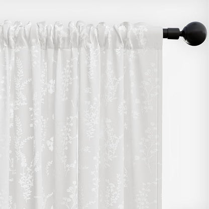 Anmao White Semi Sheer Light Filtering Curtains 90 Inches Long 2 Panels - Image 8