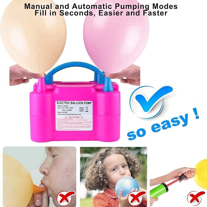 Balloon Pump 600W 110V Electric Balloon Pump Portable Electric Inflator Balloon - Image 7