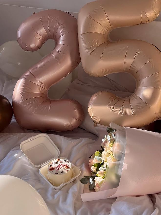 Light Brown Number 5 Balloon 40 inch, Light Brown Birthday Party Decorations | - Image 5