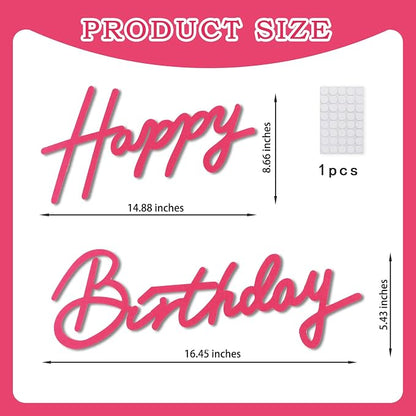 TONIFUL Happy Birthday Sign for Backdrop - Image 2