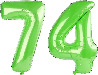 40 Inch Number 74 Balloons for 74th Birthday Party Decorations, 0-100 Fruit by FOBELEC