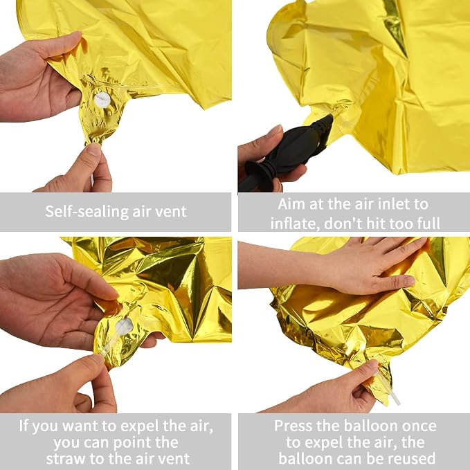 TONIFUL 40 Inch Large Gold Letter L Foil Balloons Alphabet Balloons | Giant - Image 3