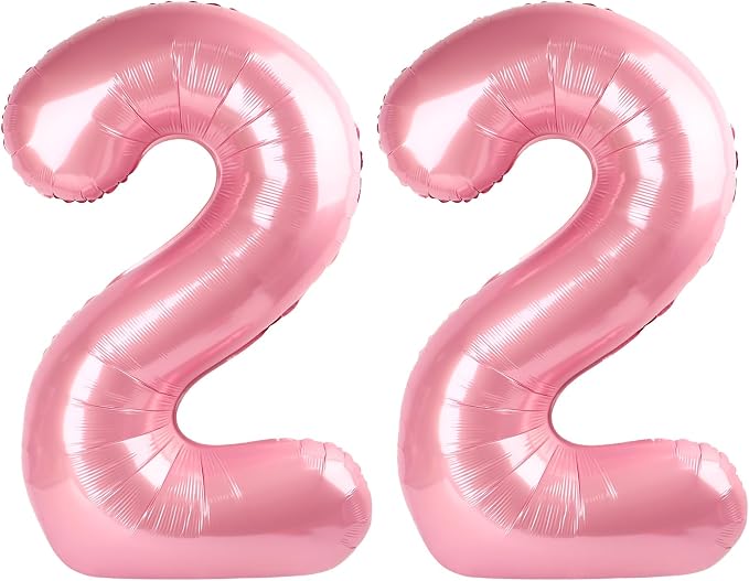 Number Balloons Pearl Pink 22 Balloon 40 inch by Enyeopd