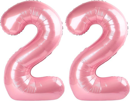Number Balloons Pearl Pink 22 Balloon 40 inch by Enyeopd