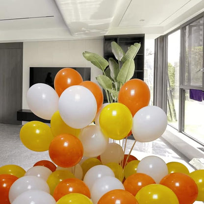 300 Pack Yellow Orange White Balloons 100 of each of the 3 colors 12 inch - Image 5