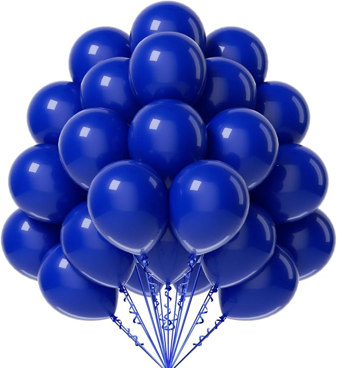 FOTIOMRG Royal Blue Balloons 12 inch, 50 Pack Royal Blue Latex Party Balloons by FOTIOMRG