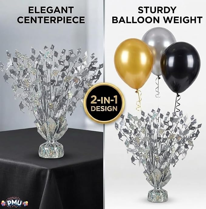 PMU Silver Graduation Balloon Weights, Graduation Centerpieces - Image 4