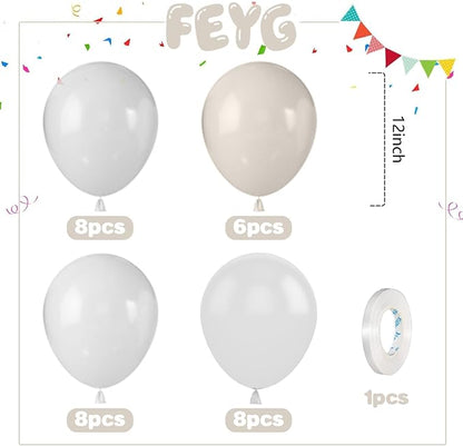 Pearl White Balloons, for Girl Wedding Bridal Shower Birthday Party Decoration - Image 2