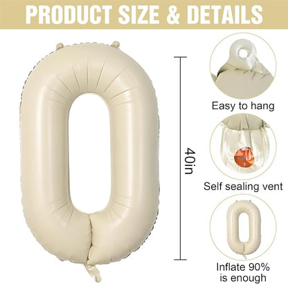 Cream LOVE Letter Balloons, 40 Inch Love Balloon Beige Helium Big Nude Balloon - Image 2