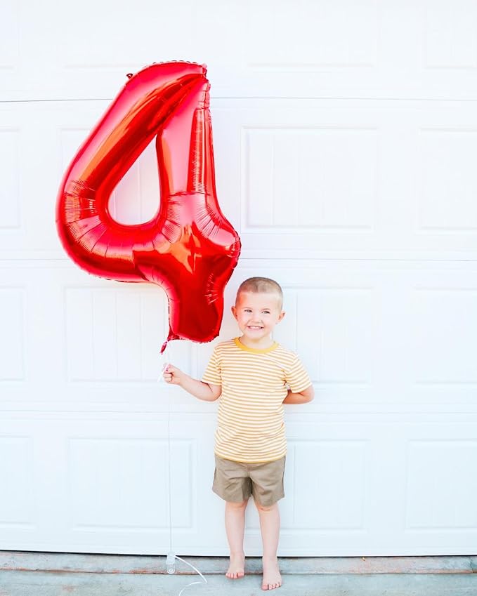Red 30 Balloon - Number Balloon 40 Inch, 30th Red Birthday Decorations | Large - Image 2