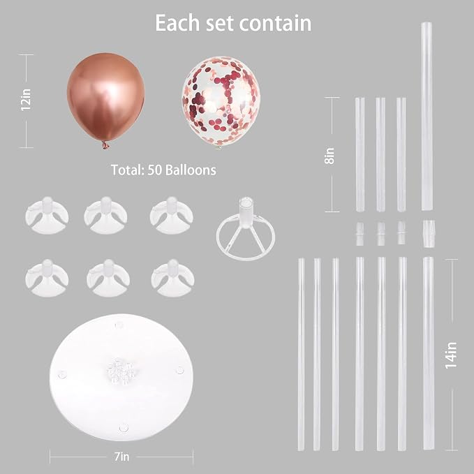 6 Set Balloon Stand Kit for Table Centerpieces - Image 6