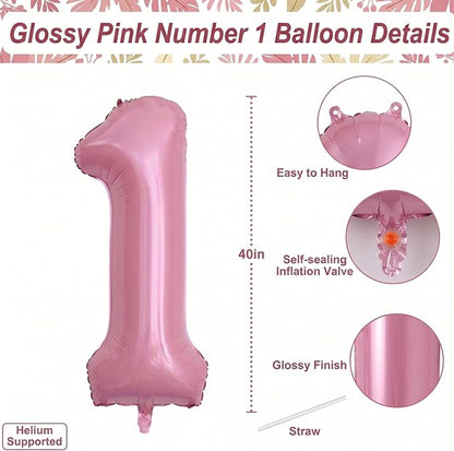 Pearlescent Pink Number 11 Balloon 40 Inch, Pastel Foil - Image 4