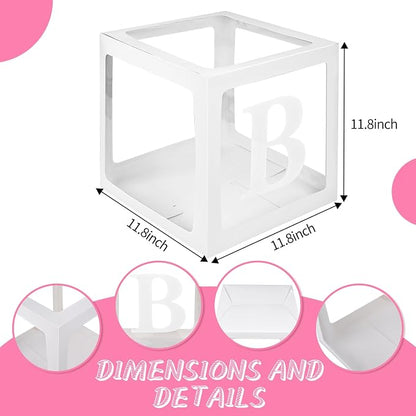 Baby Boxes with 4 Letters, 40 Pink Balloon - Image 3