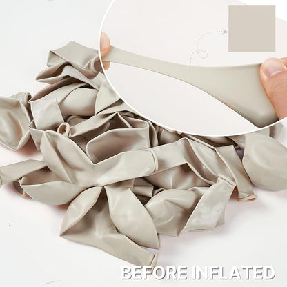 PartyWoo White Balloons 50pcs Sand White Beige Cream Ivory Boho Neutral | 12 - Image 2