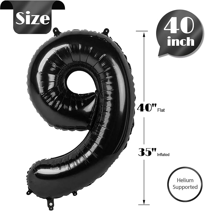 Black 9 Balloon - Image 5