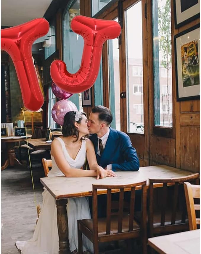 TONIFUL 40 Inch Large Bright Red Letter Balloons A-Z, Giant Jumbo Helium Foil - Image 6