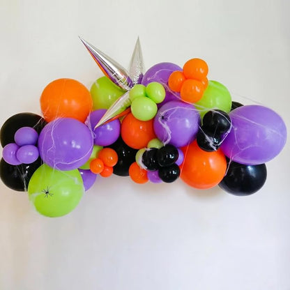 Orange Purple Green Black Balloons - Image 6