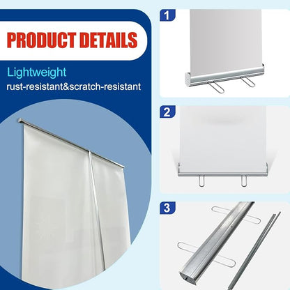 Custom Retractable Banner with Silver Aluminum Stand, Personalized Roll Up - Image 5