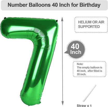 Number Balloons 40 Inch Dark Green 6 Balloon - Image 5