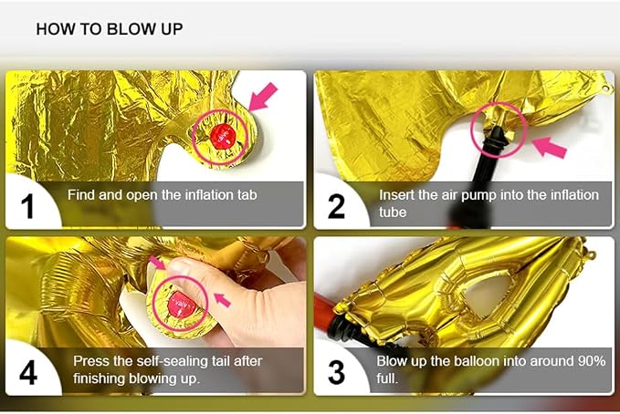 16" Standing Alphabet Letter and Number Balloons Aluminum Hanging Foil Film - Image 3