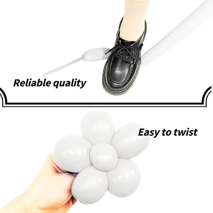 White 260 Balloons, Thickening Long Balloons - Image 4